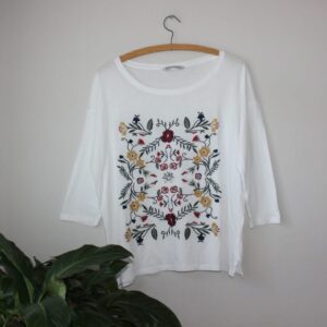 Embroidered white shirt