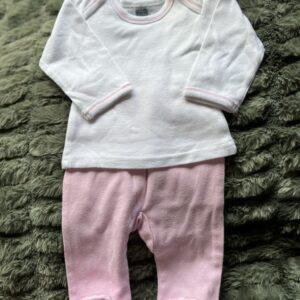 Pink and white long sleeve set