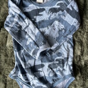 Blue Army Pattern Long Sleeved Vest