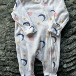 White star and moon baby grow