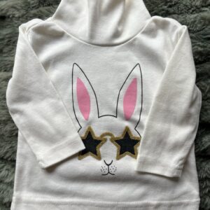 Beige long sleeve top with bunny