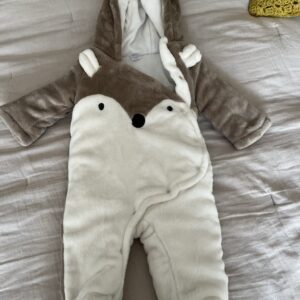 Fluffy Brown and Beige Baby Grow