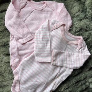 Set of two pink long sleeve vests