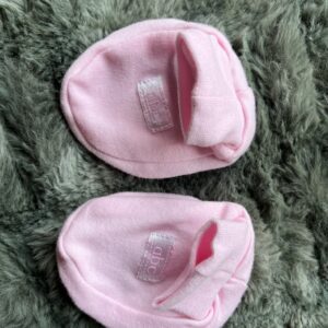 Pink baby booties