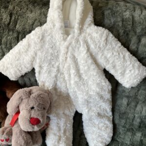 Fluffy Beige Baby Grow