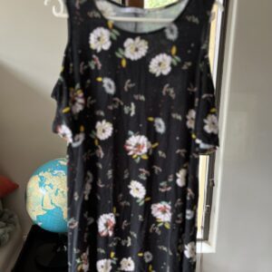 Floral black dress