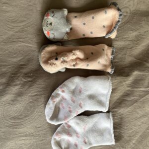 Various socks with padded bottoms