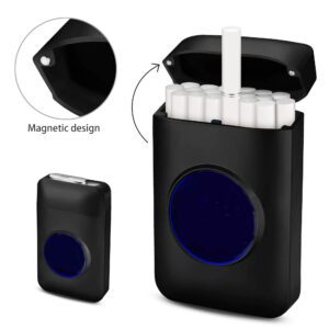 USB Rechargeable Electric Case Resin-Metal Box with Coil Lighter Ideal Gift for Convenience and Style - Smoking Companion