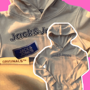 Cream Jack & Jones kids logo hoodie, size 9-10 years
