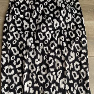 Black & White Leopard Print Skirt