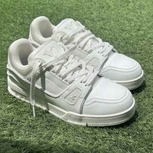 Immaculate White Louis Vuitton Trainers - Size 8 UK