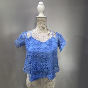 Blue Lace crop top